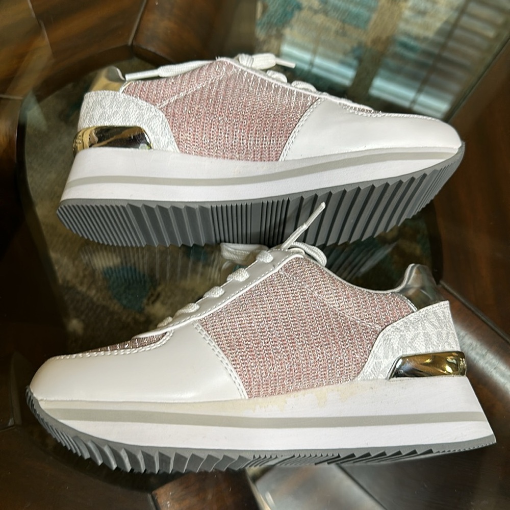 New Monique Pink Glitter‎ Chain Mesh Trainer size 5 - Picture 12 of 14